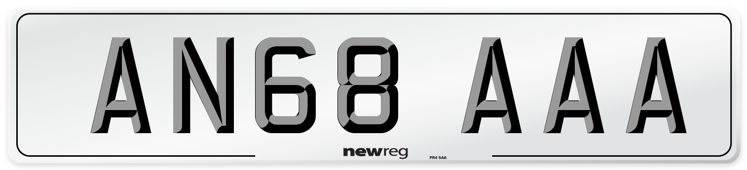 AN68 AAA Number Plate from New Reg